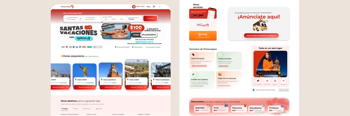 Primera Plus home redesign concepts